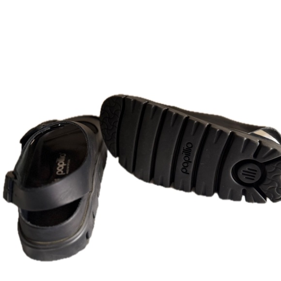 Birkenstock Milano Papillio Chunky Black Leather Sandals EU 38 US7-7.5 - Picture 3 of 7